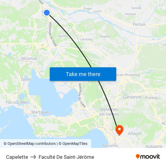 Capelette to Faculté De Saint-Jérôme map