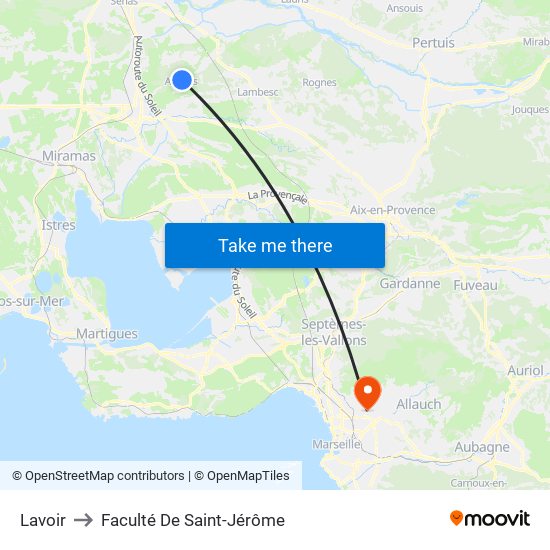 Lavoir to Faculté De Saint-Jérôme map