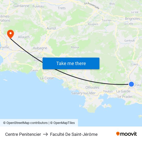 Centre Penitencier to Faculté De Saint-Jérôme map