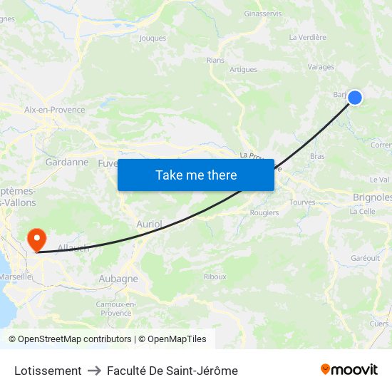 Lotissement to Faculté De Saint-Jérôme map