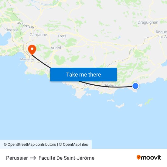 Perussier to Faculté De Saint-Jérôme map