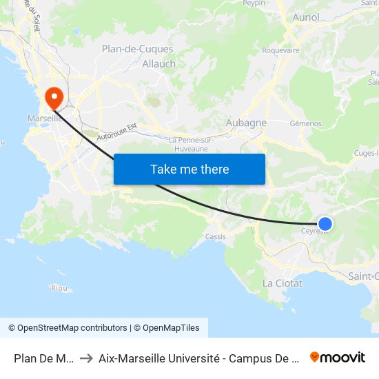 Plan De Masse to Aix-Marseille Université - Campus De Saint-Charles map