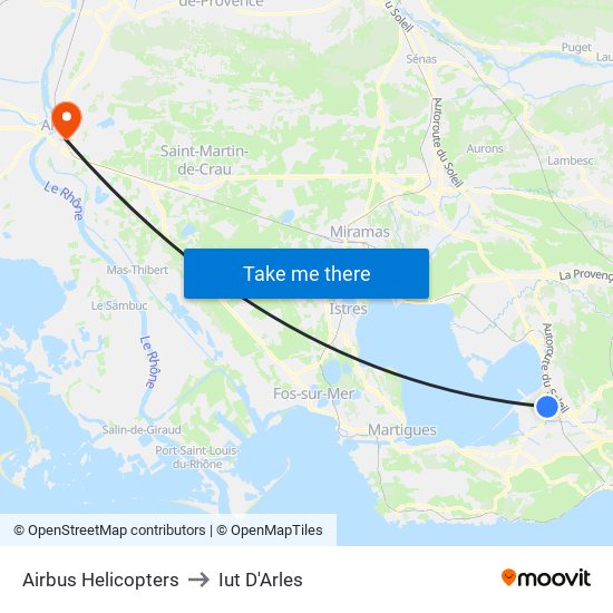 Airbus Helicopters to Iut D'Arles map