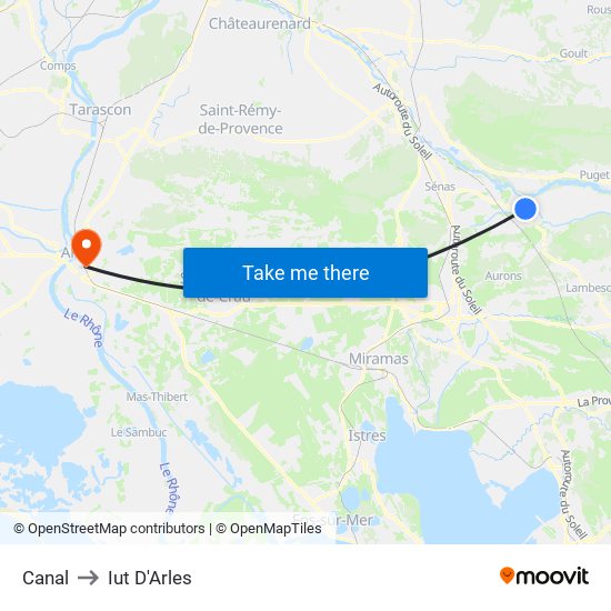 Canal to Iut D'Arles map