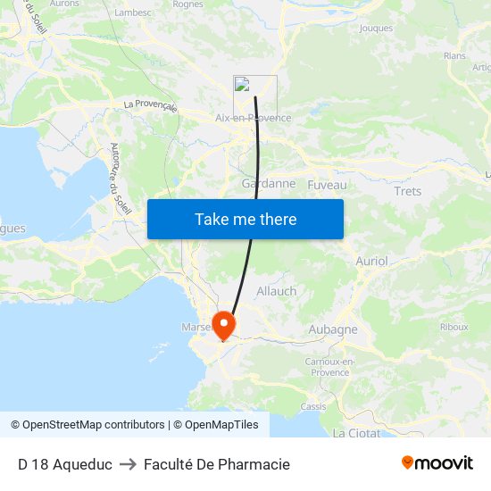 D 18 Aqueduc to Faculté De Pharmacie map