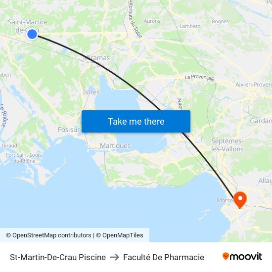 St-Martin-De-Crau Piscine to Faculté De Pharmacie map