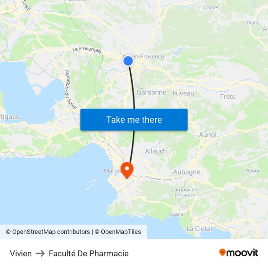 Vivien to Faculté De Pharmacie map