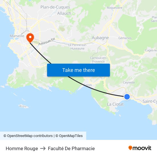 Homme Rouge to Faculté De Pharmacie map