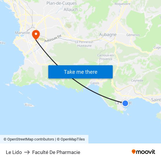 Le Lido to Faculté De Pharmacie map
