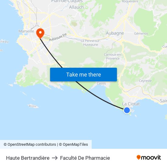 Haute Bertrandière to Faculté De Pharmacie map