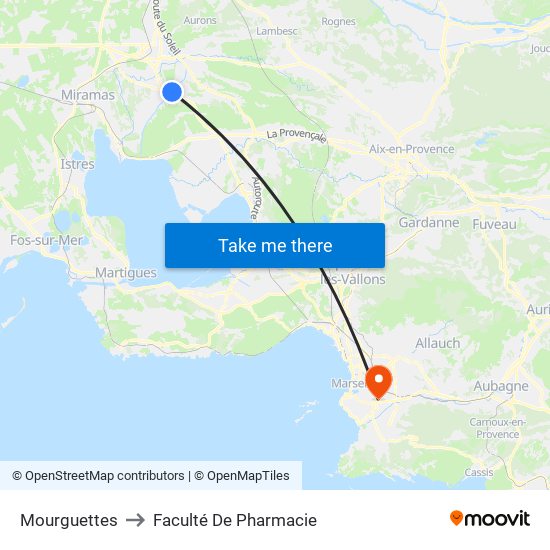 Mourguettes to Faculté De Pharmacie map