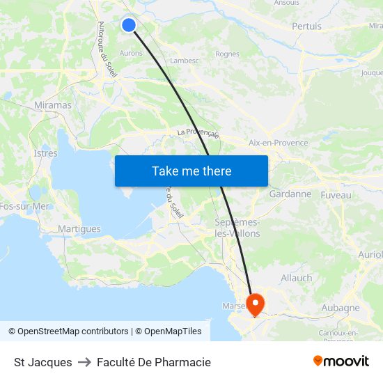 St Jacques to Faculté De Pharmacie map