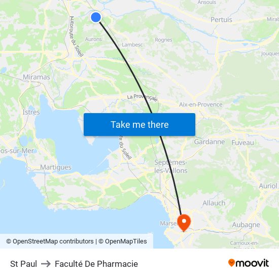 St Paul to Faculté De Pharmacie map