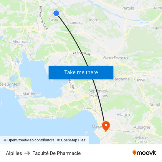 Alpilles to Faculté De Pharmacie map