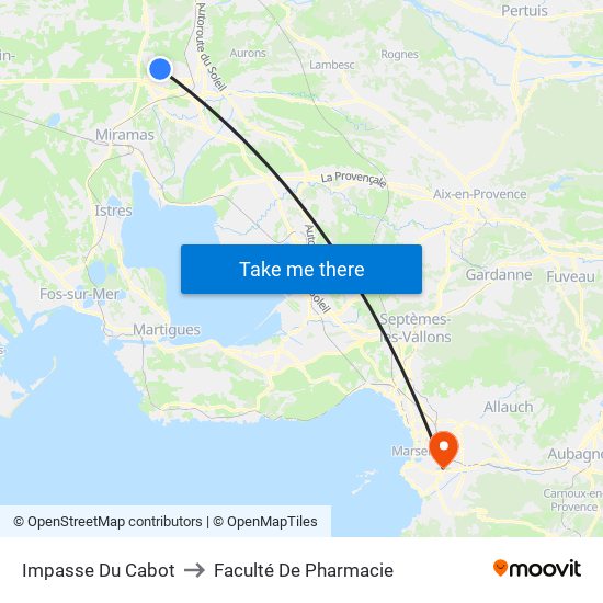 Impasse Du Cabot to Faculté De Pharmacie map