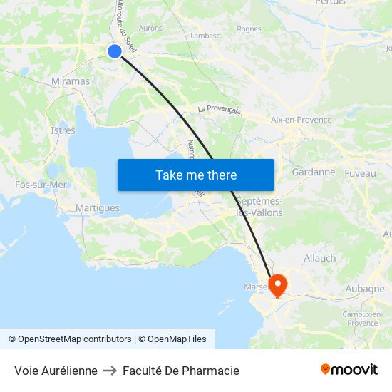 Voie Aurélienne to Faculté De Pharmacie map