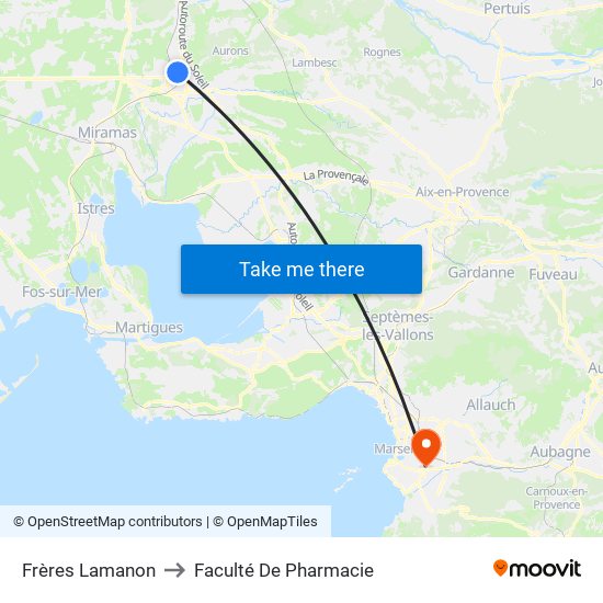 Frères Lamanon to Faculté De Pharmacie map