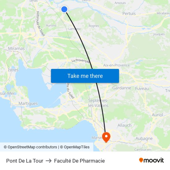 Pont De La Tour to Faculté De Pharmacie map