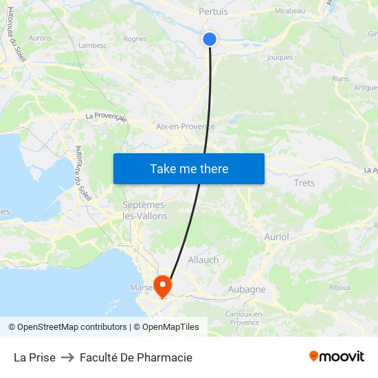 La Prise to Faculté De Pharmacie map