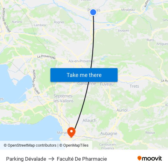 Parking Dévalade to Faculté De Pharmacie map