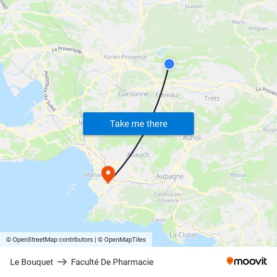Le Bouquet to Faculté De Pharmacie map
