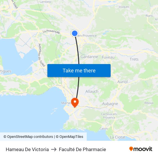 Hameau De Victoria to Faculté De Pharmacie map