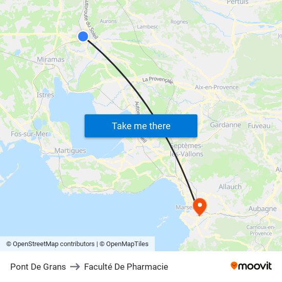 Pont De Grans to Faculté De Pharmacie map