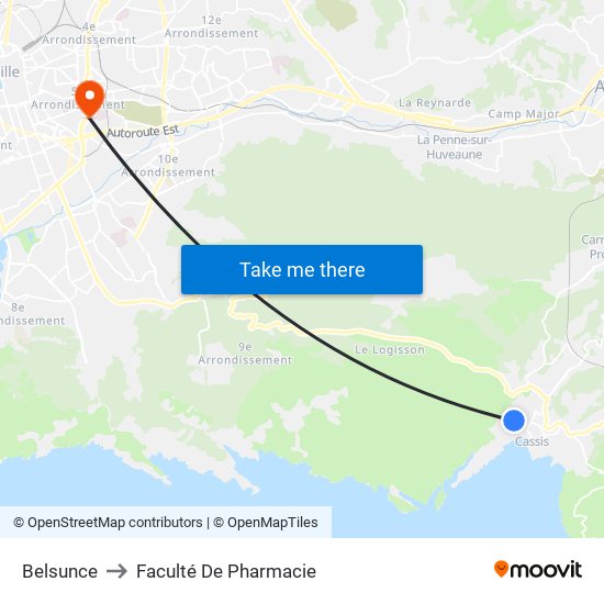 Belsunce to Faculté De Pharmacie map