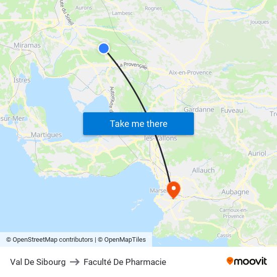 Val De Sibourg to Faculté De Pharmacie map