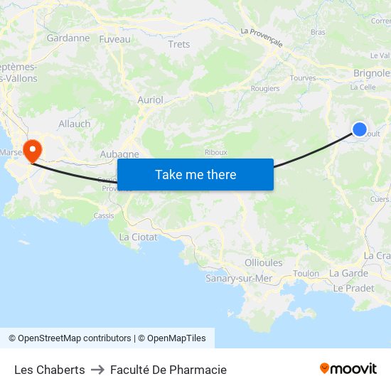 Les Chaberts to Faculté De Pharmacie map