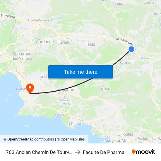 763 Ancien Chemin De Tourves to Faculté De Pharmacie map