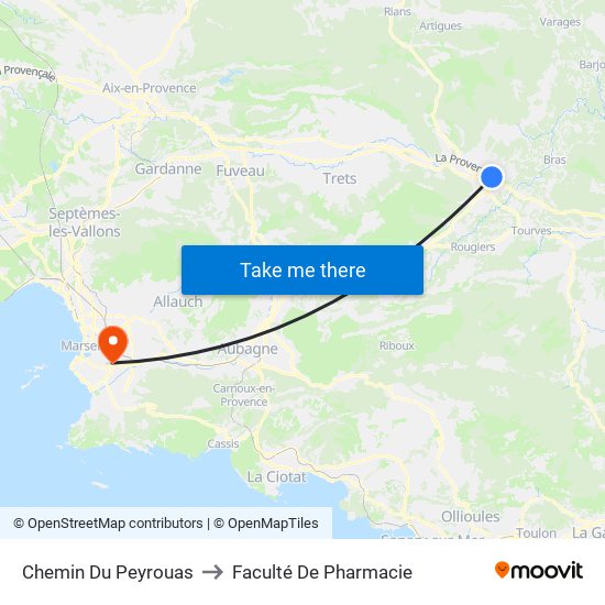 Chemin Du Peyrouas to Faculté De Pharmacie map