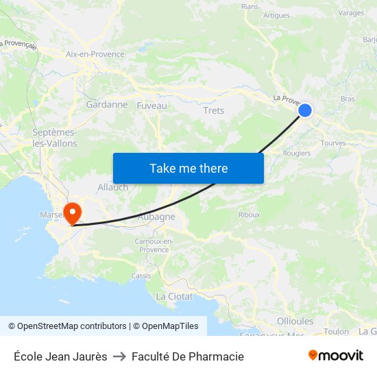 École Jean Jaurès to Faculté De Pharmacie map