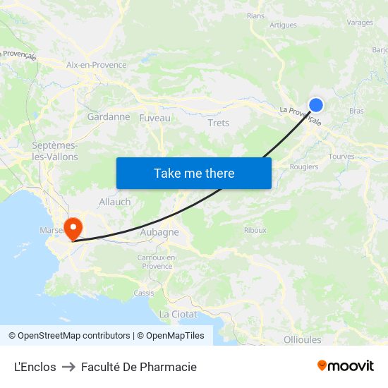 L'Enclos to Faculté De Pharmacie map