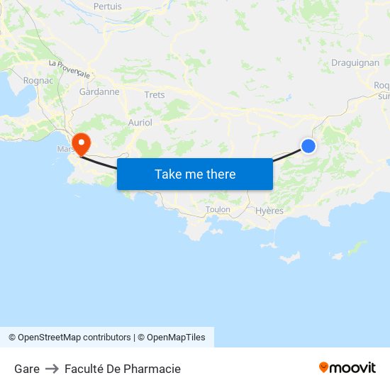 Gare to Faculté De Pharmacie map