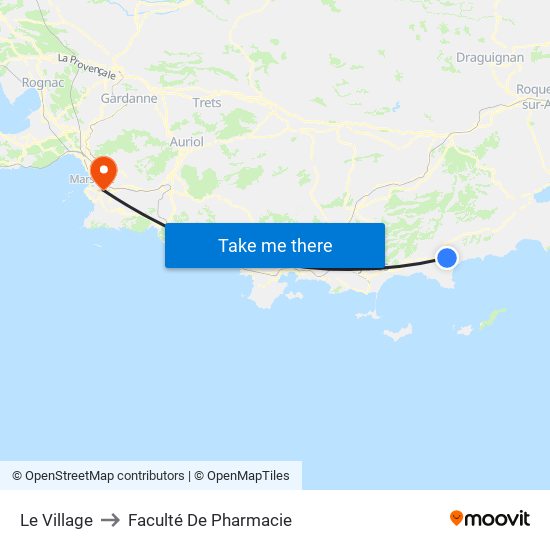 Le Village to Faculté De Pharmacie map