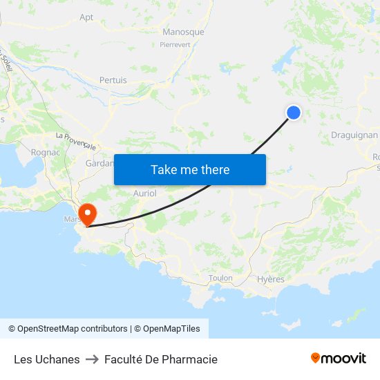 Les Uchanes to Faculté De Pharmacie map