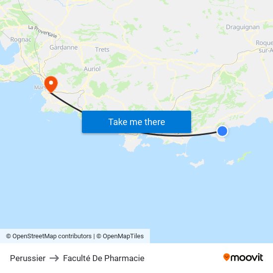 Perussier to Faculté De Pharmacie map