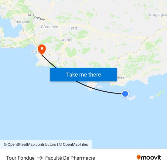 Tour Fondue to Faculté De Pharmacie map