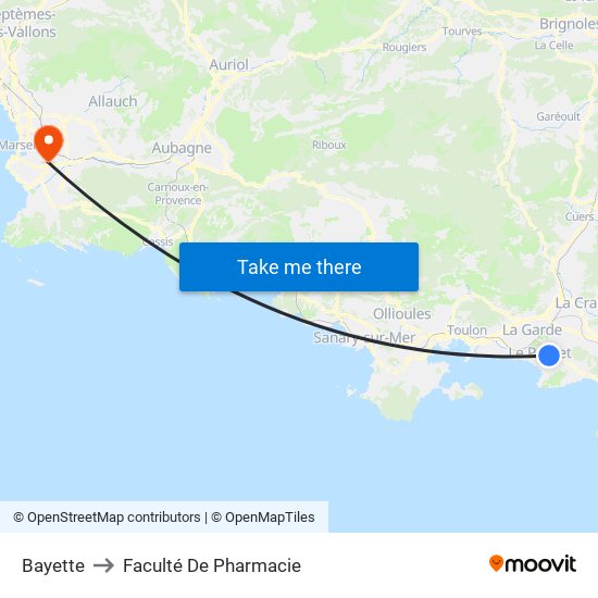Bayette to Faculté De Pharmacie map