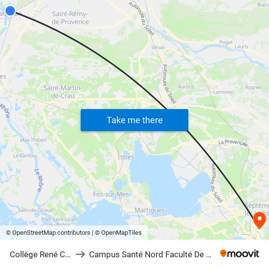 Collège René Cassin to Campus Santé Nord Faculté De Médecine map