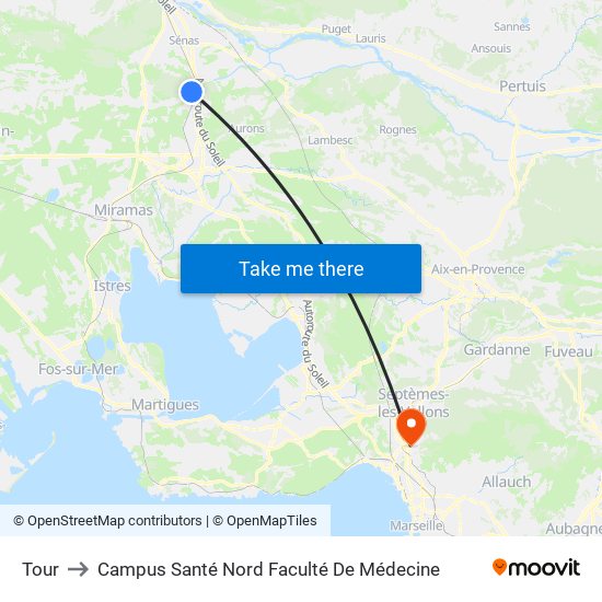 Tour to Campus Santé Nord Faculté De Médecine map