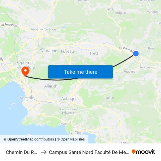 Chemin Du Resty to Campus Santé Nord Faculté De Médecine map