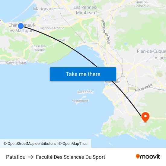 Pataflou to Faculté Des Sciences Du Sport map