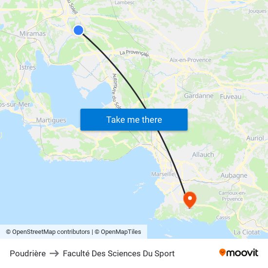 Poudrière to Faculté Des Sciences Du Sport map