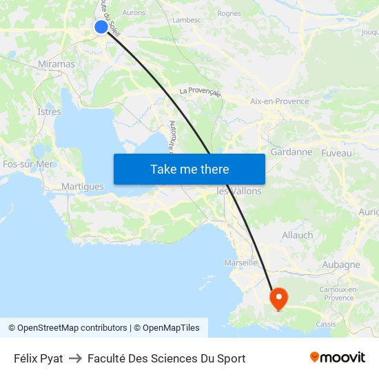 Félix Pyat to Faculté Des Sciences Du Sport map