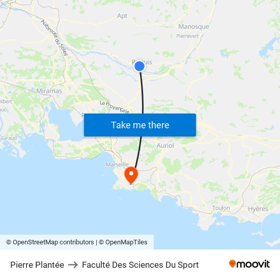 Pierre Plantée to Faculté Des Sciences Du Sport map