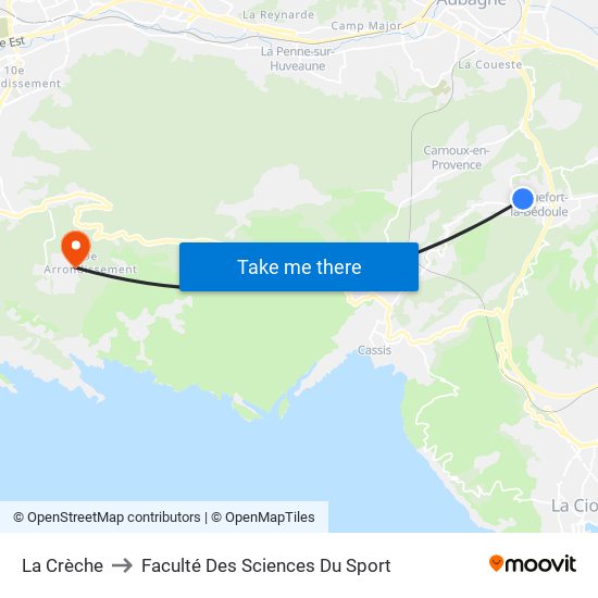 La Crèche to Faculté Des Sciences Du Sport map