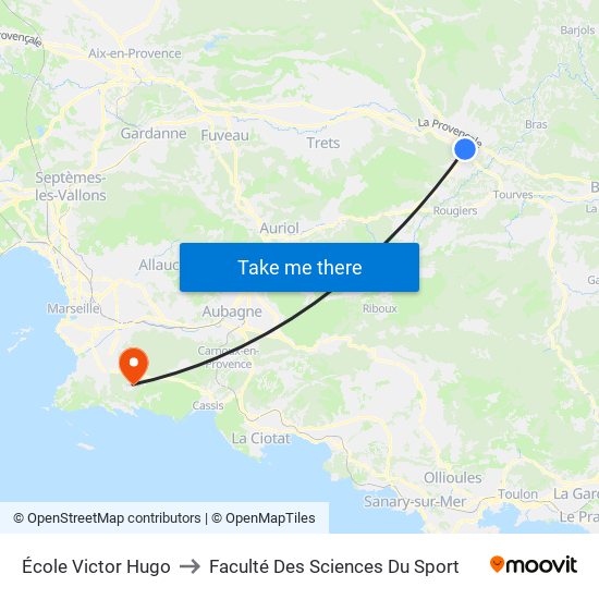 École Victor Hugo to Faculté Des Sciences Du Sport map