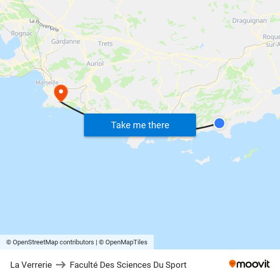 La Verrerie to Faculté Des Sciences Du Sport map